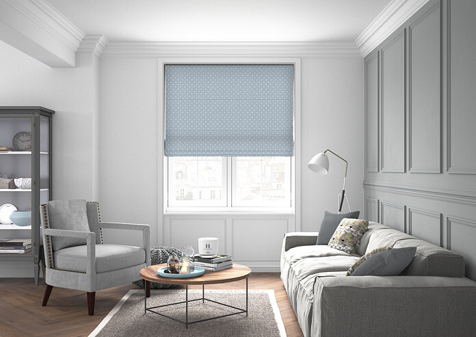 Full Stop, Larkspur - Twist&Fit Roman Blind - Image 5